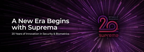 Suprema Marks 20th Anniversary with a New Emblem